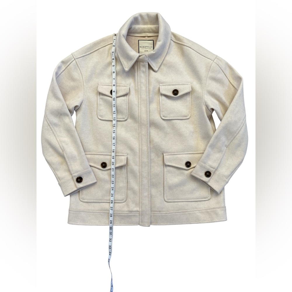 Bagatelle Collection Beige Fleece Utility Barn Jacket Minimalist Capsule Large - Picture 4 of 12